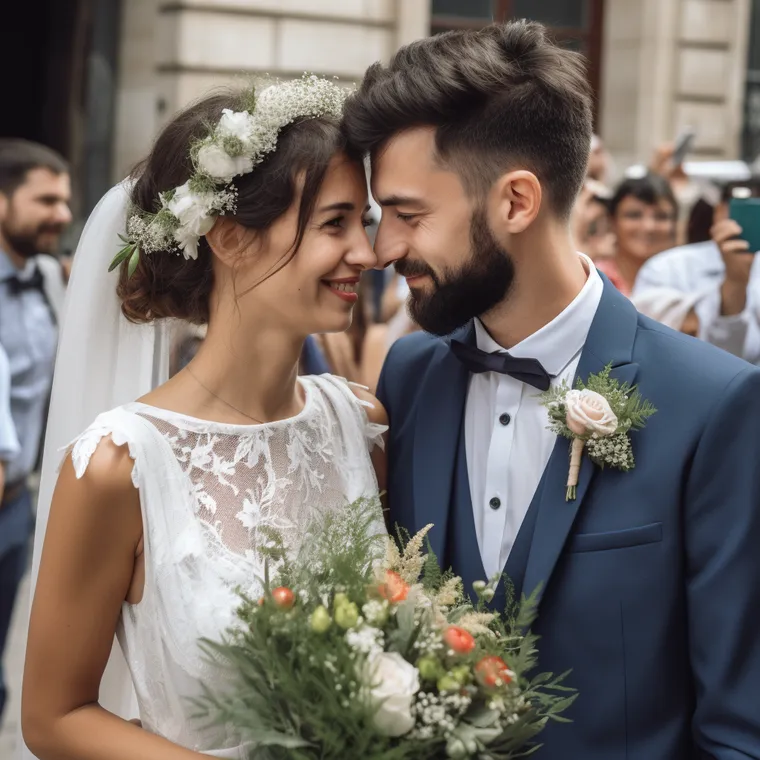 Les mariés qui rient pendant un jeu, mariage Pays Basque