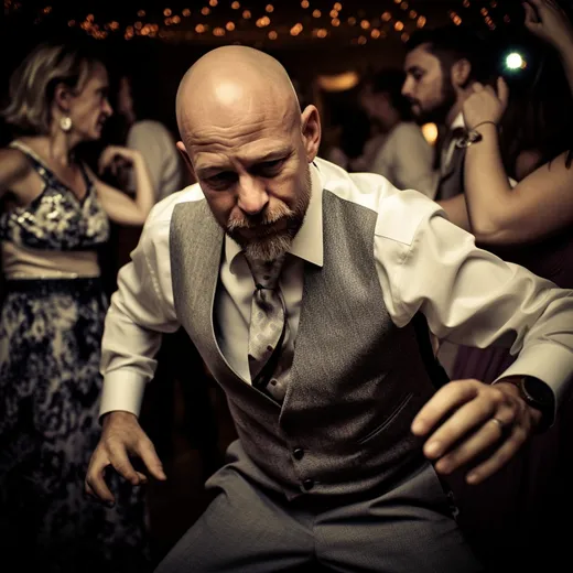 Invité qui danse et s’amuse pendant un mariage
