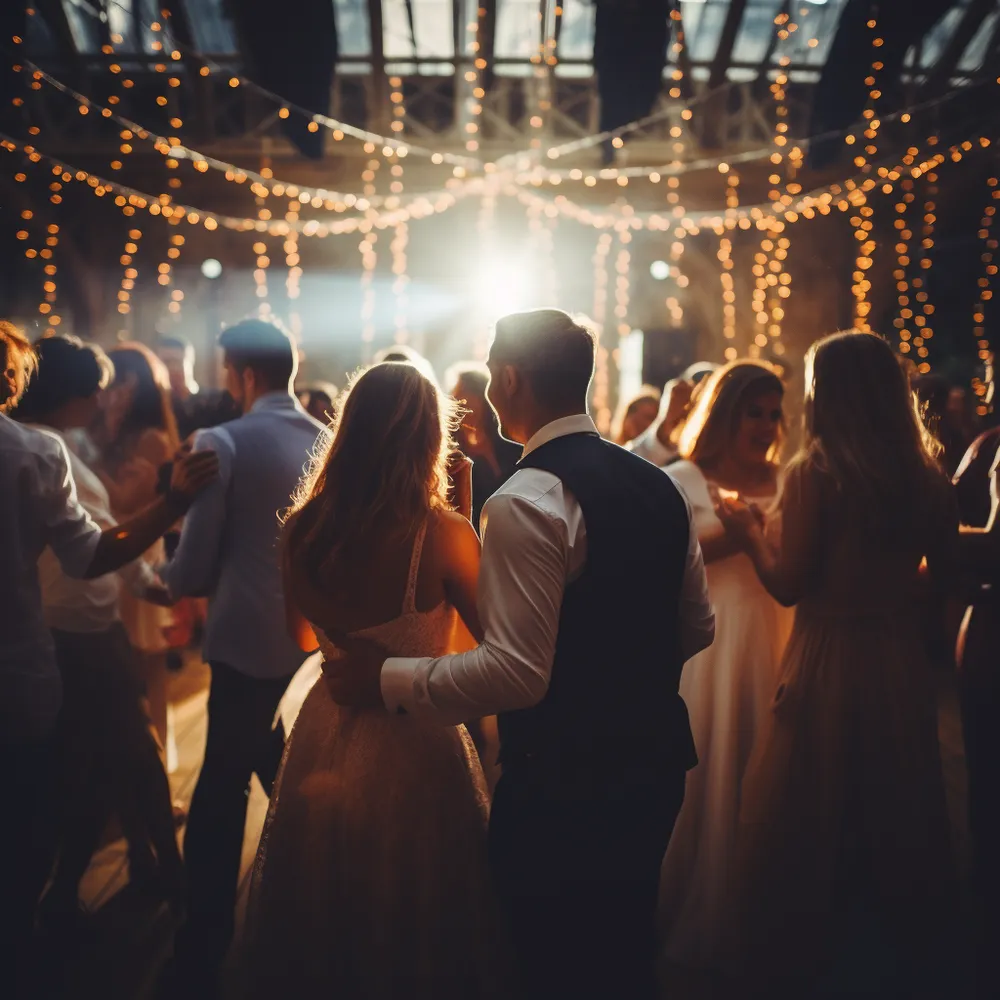 Piste de danse pleine sous les lumières, DJ Pays Basque Events Herria